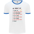 My Perfect Day Be The Best Mum Mother's Day Mens White Ringer T-Shirt White/Royal Blue