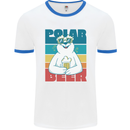 Polar Beer Funny Bear Alcohol Play on Words Mens White Ringer T-Shirt White/Royal Blue