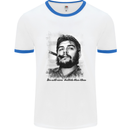 Che Guevara Sold More T-Shirts Than Ideas Mens White Ringer T-Shirt White/Royal Blue