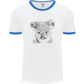 Koala Bear Sketch Ecology Environment Mens White Ringer T-Shirt White/Royal Blue