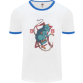 Chinese Zodiac Shengxiao Year of the Rat Mens White Ringer T-Shirt White/Royal Blue