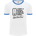 A Pool Cue for My Wife Best Swap Ever! Mens White Ringer T-Shirt White/Royal Blue