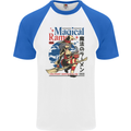 Magical Ramen Noodles Witch Halloween Mens S/S Baseball T-Shirt White/Royal Blue