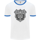 Mjolnir Thor Viking Hammer Mens Ringer T-Shirt White/Royal Blue