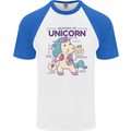 Anatomy of a Unicorn Funny Fantasy Mens S/S Baseball T-Shirt White/Royal Blue