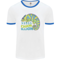 Comma Chameleon Funny Lizard Mens Ringer T-Shirt White/Royal Blue