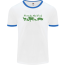 Animals Are Friends Not Food Vegan Mens White Ringer T-Shirt White/Royal Blue