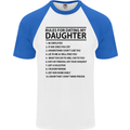 Rules for Dating My Daughter Father's Day Mens S/S Baseball T-Shirt White/Royal Blue