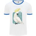 A Cockatoo Mens White Ringer T-Shirt White/Royal Blue