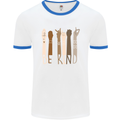 Be Kind in Sign Black Lives Matter LGBT Mens White Ringer T-Shirt White/Royal Blue