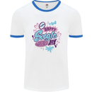 Happy Single Day Anti Valentines Romance Mens White Ringer T-Shirt White/Royal Blue