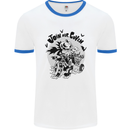 Join Our Coven Funny Halloween Pumpkin Mens White Ringer T-Shirt White/Royal Blue