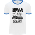 Uncle & Nephews Best Friends Day Funny Mens White Ringer T-Shirt White/Royal Blue