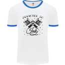 Addicted to Ink Tattoo Artist Tats Mens Ringer T-Shirt White/Royal Blue