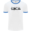 Vegetarian Animals Friends Not Food Vegan Mens White Ringer T-Shirt White/Royal Blue