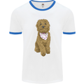 A Doodle Goldendoodle Dog Mens Ringer T-Shirt White/Royal Blue