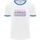 Parkour Free Running the Art of Movement Mens White Ringer T-Shirt White/Royal Blue
