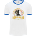 A Dobermans Dog Mens Ringer T-Shirt White/Royal Blue