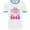 Sagittarius Girl Birthday 21st 30th 40th 50th Mens Ringer T-Shirt White/Royal Blue
