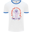 Happy Single Awareness Day Mens Ringer T-Shirt White/Royal Blue