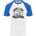 Daddy & Son Best FriendsFather's Day Mens S/S Baseball T-Shirt White/Royal Blue