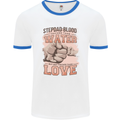 Stepdad Fathers Day Step Dad Mens Ringer T-Shirt White/Royal Blue