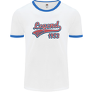 Legend Since 70th Birthday 1953 Mens Ringer T-Shirt White/Royal Blue
