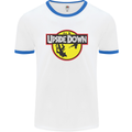 Upside Down SCI-FI TV Program Mens White Ringer T-Shirt White/Royal Blue