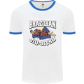 Brazilian Jiu Jitsu Mens Ringer T-Shirt White/Royal Blue