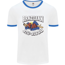 Brazilian Jiu Jitsu Mens Ringer T-Shirt White/Royal Blue