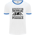 Rugby No Explanation Is Necessary Mens White Ringer T-Shirt White/Royal Blue