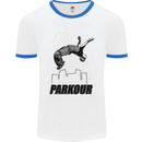Parkour Free Running Break the Limit Mens White Ringer T-Shirt White/Royal Blue