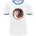 Yin Yang Axoloti Mens Ringer T-Shirt White/Royal Blue