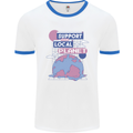 Climate Change Support Your Local Planet Mens Ringer T-Shirt White/Royal Blue