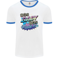 80s Baby 90s Made Me Music Pop Rock Mens Ringer T-Shirt White/Royal Blue