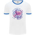 The Journey of the Axolotl Mens White Ringer T-Shirt White/Royal Blue