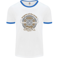Dragons North Viking Valhalla Thor Odin Mens White Ringer T-Shirt White/Royal Blue