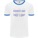 Lousy Father's Day Funny Dad Daddy Papa Mens White Ringer T-Shirt White/Royal Blue