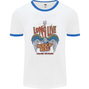 Long Live Rock n Roll Heavy Metal Guitar Mens Ringer T-Shirt White/Royal Blue