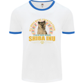 A Shiba Inu Dog Mens Ringer T-Shirt White/Royal Blue