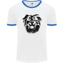 Australian Sheepdog Dogs Mens Ringer T-Shirt White/Royal Blue