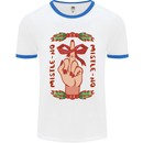 Christmas Mistle No Funny Bah Humbug Mens White Ringer T-Shirt White/Royal Blue