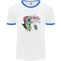 Dinosaurs T-Rex I'm Rexy and I Know It Sexy Mens White Ringer T-Shirt White/Royal Blue