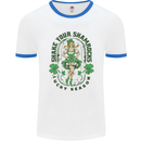 St Patricks Day Shake Your Shamrocks Mens Ringer T-Shirt White/Royal Blue