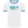 Grandpa to Be Funny New Baby Birth Mens White Ringer T-Shirt White/Royal Blue