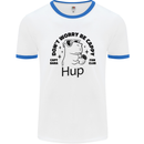 Capybara Be Cappy Funny Mens Ringer T-Shirt White/Royal Blue