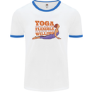 Funny Inspirational Yoga Mens Ringer T-Shirt White/Royal Blue