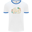 Live Love Yoga Mens Ringer T-Shirt White/Royal Blue