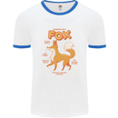 Anatomy of a Fox Funny Foxes Mens Ringer T-Shirt White/Royal Blue