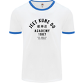 Jeet Kune Do Academy MMA Martial Arts Mens White Ringer T-Shirt White/Royal Blue